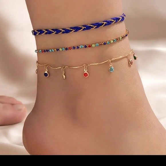 Jewelry - Vibrant colored anklets